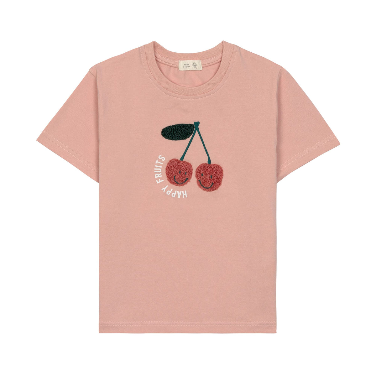 Kinder T-Shirt - Bio Baumwolle, Little Gang, Kirsche rosa - Lässig