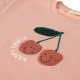Kinder T-Shirt - Bio Baumwolle, Little Gang, Kirsche rosa - Lässig