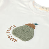 Kinder T-Shirt - Bio Baumwolle, Little Gang, Birne weiß - Lässig
