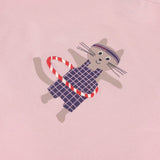 Kinder T-Shirt - Bio Baumwolle, Katze rosa - Lässig