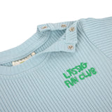 Kinder Langarm Shirt gerippt - Hellblau - Lässig