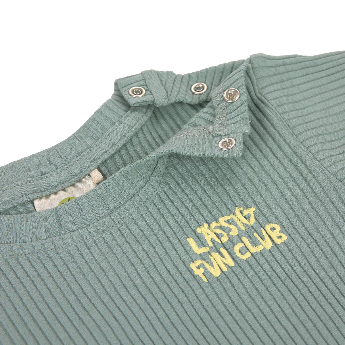 Kinder Langarm Shirt gerippt - granit grün - Lässig