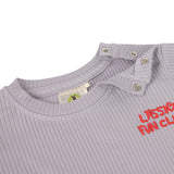 Kinder Langarm Shirt gerippt - pastell lila - Lässig