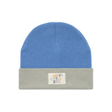 Beanie Mütze Kinder - Bio Baumwolle, Little Gang, Blau Khaki - Lässig