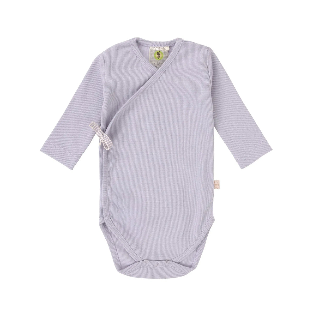 Baby Wickelbody langarm - Bio Baumwolle, pastell lila - Lässig