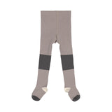 Strumpfhose GOTS - Tights, Block Streifen Taupe Anthrazit - Lässig