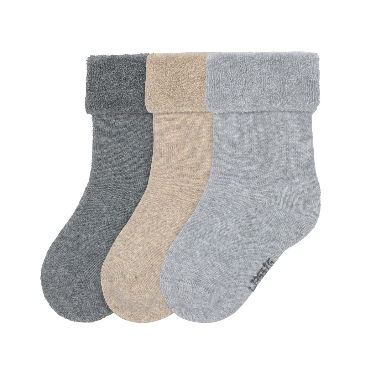 Baby Socken Frottee 3er Set - Little Gang, Grau - Lässig