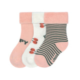 Baby Socken Frottee 3er Set - Little Gang, Kirsche Rosa - Lässig