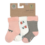 Baby Socken Frottee 3er Set - Little Gang, Kirsche Rosa - Lässig