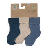 Baby Socken Frottee 3er Set - Little Gang, Blau - Lässig