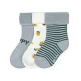 Baby Socken Frottee 3er Set - Little Gang, Zitrone Hellblau - Lässig