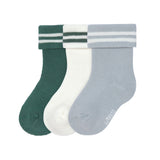 Baby Socken Frottee 3er Set - Little Gang, Gestreift Blau - Lässig