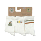 Tennissocken Kinder 3er-Set - Little Gang, Birne - Lässig