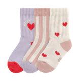 Kinder Tennis Socken 3er-Set - Bio Baumwolle, Herz - Lässig