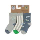 Kinder Tennis Socken 3er-Set - Bio Baumwolle, Skateboard - Lässig