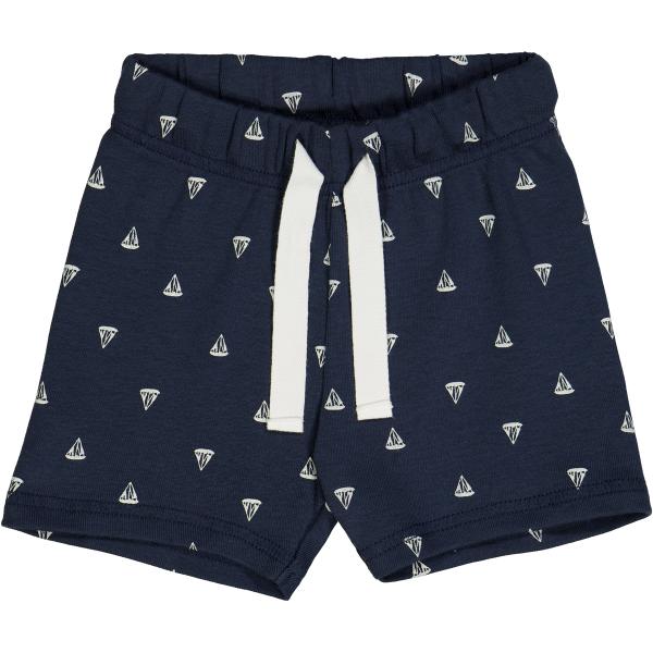 Shorts Sailboat Night blue/balsam cream - Müsli by Green Cotton