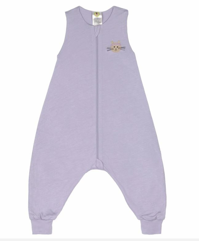 Kinder Schlafoverall 0.5 TOG - Katze, pastell lila - Lässig