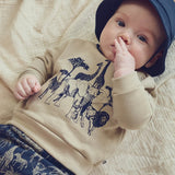 Babysweatshirt Safari Night blue/ Cashmere - Müsli by Green Cotton