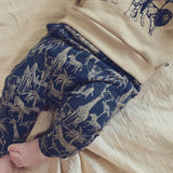 Babyhose Safari Night blue/ Cashmere - Müsli by Green Cotton