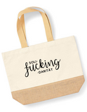 Canvas-Shopper  mit Aufdruck "Soli-F**king-Darität“ -  in Kooperation mit seiten.verkehrt