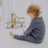 Schlafanzug mit Bündchen essential blau - emma & noah