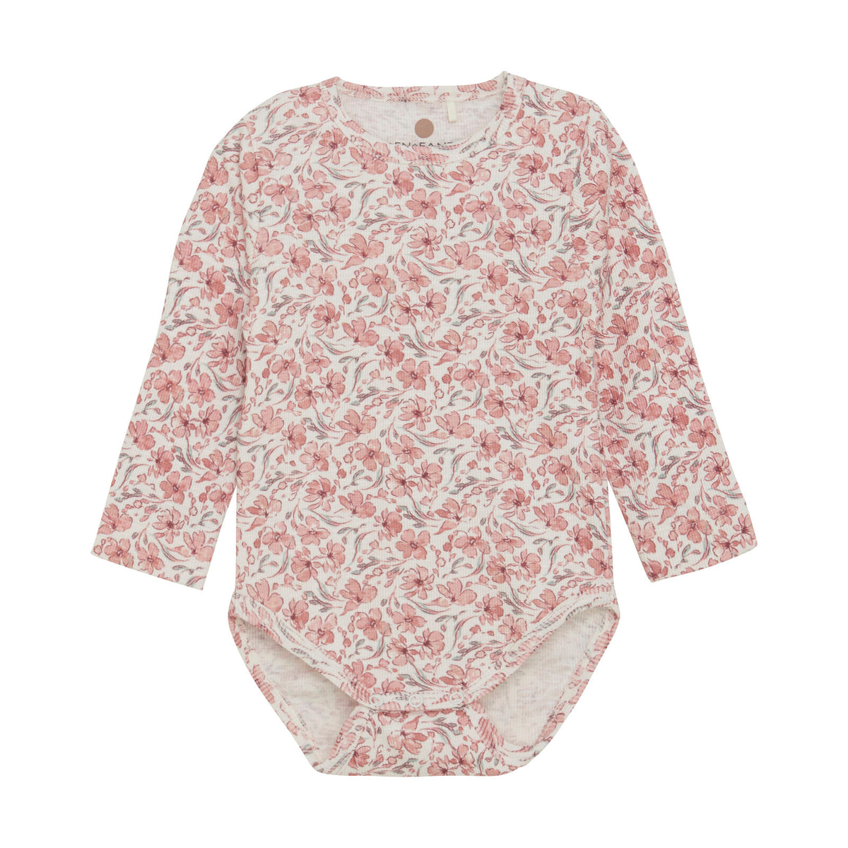 Body LS Rib AOP eggnog - En Fant
