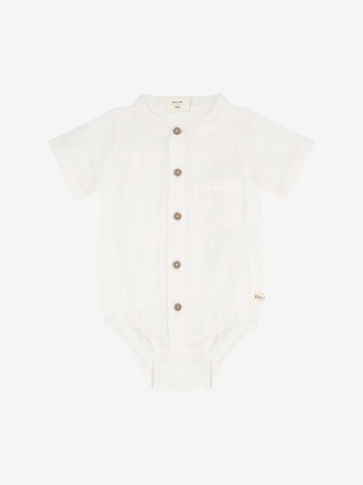 Hemd-Body SS egret - En Fant