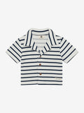 Kurzarm Hemd gestreift medieval blue - En Fant