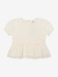 Bluse SS Dobby eggnog - En Fant