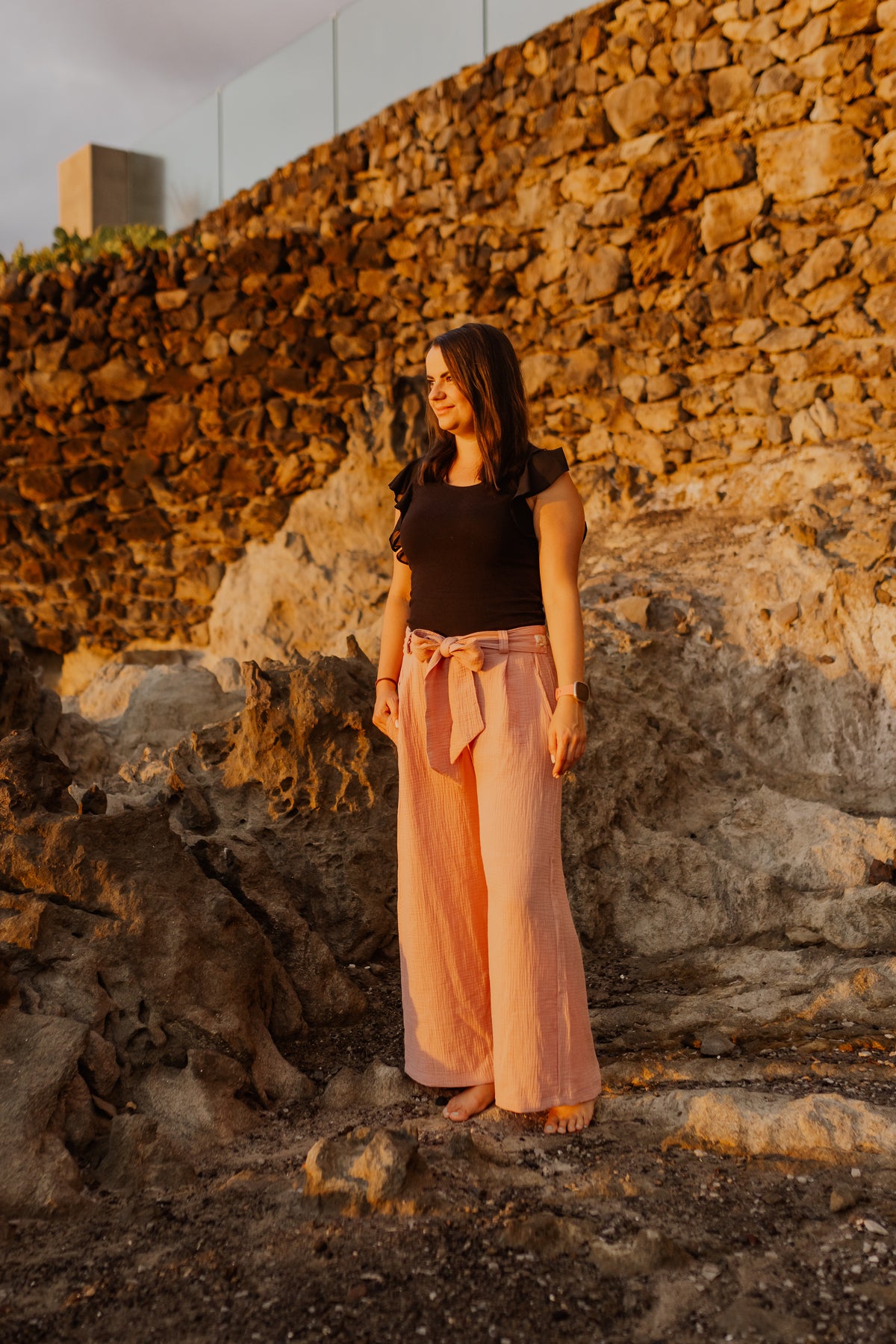 Palazzo Hose aus Musselin "Tessa”- Milli Wonka