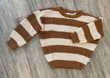 Strick Sweater gestreift | smoke grey - Your Wishes
