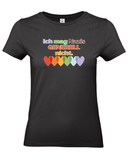 Tailliertes T-Shirt "Ich mag N*Z*S generell nicht"  - in Kooperation mit seiten.verkehrt