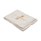 Strickdecke 100x100 cm eggnog - Fixoni