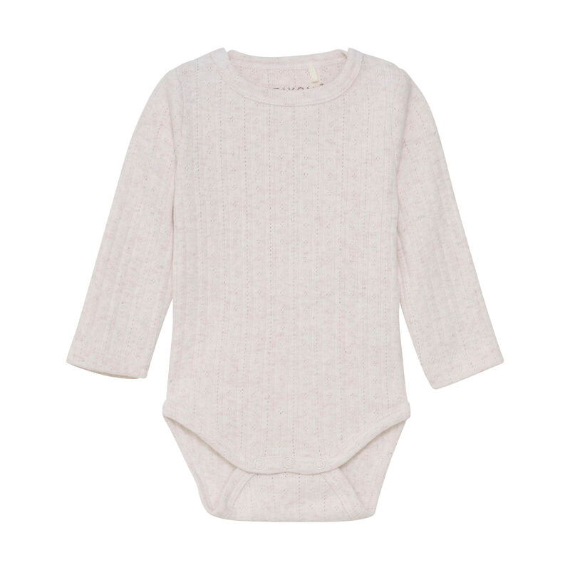 Langarmbody LS Melange eggnog melange - Fixoni