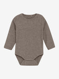 Langarm Body LS Melange Rib coffee quartz - Fixoni