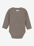 Langarm Body LS Melange Rib coffee quartz - Fixoni