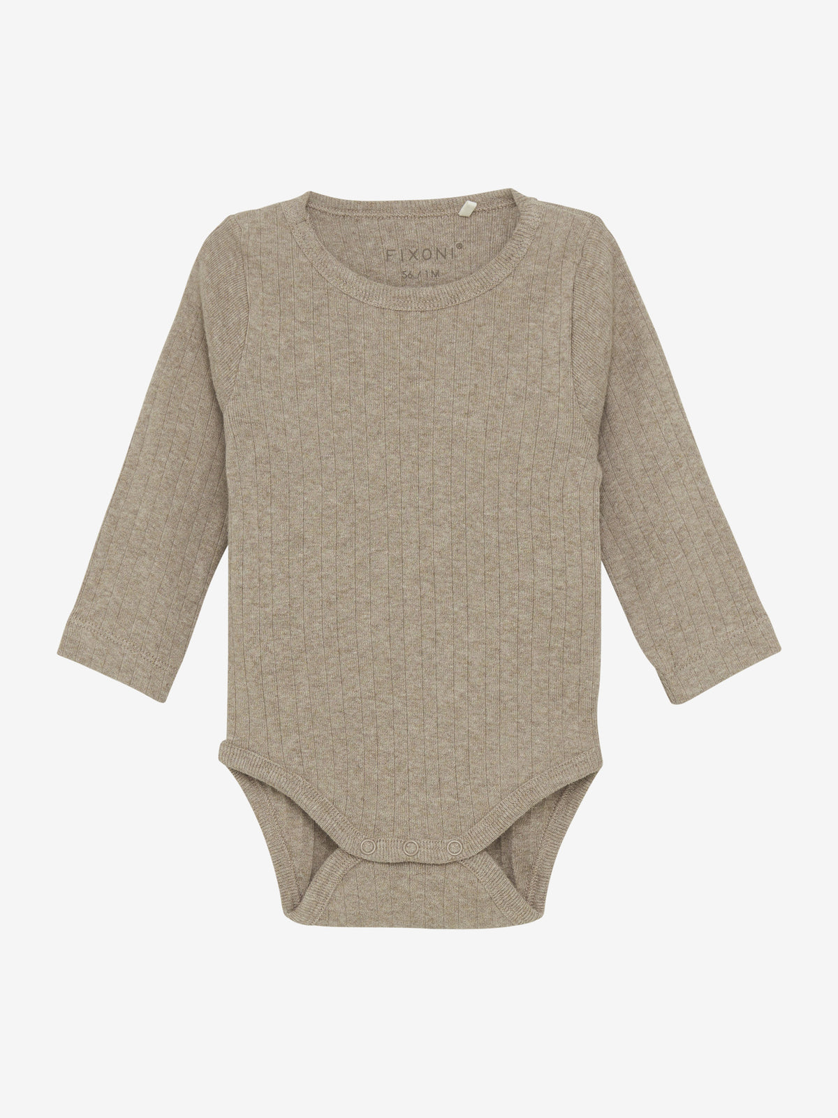 Langarm Body LS Melange mocha meringue - Fixoni