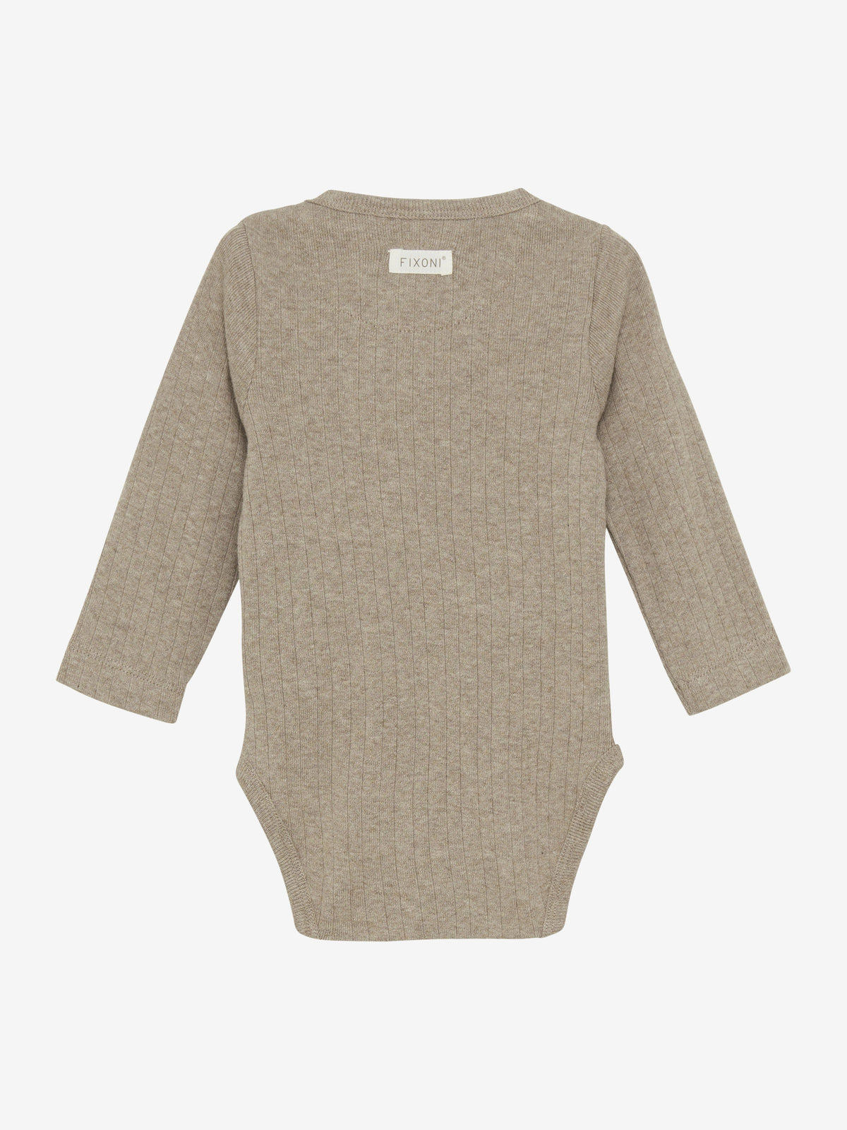 Langarm Body LS Melange mocha meringue - Fixoni