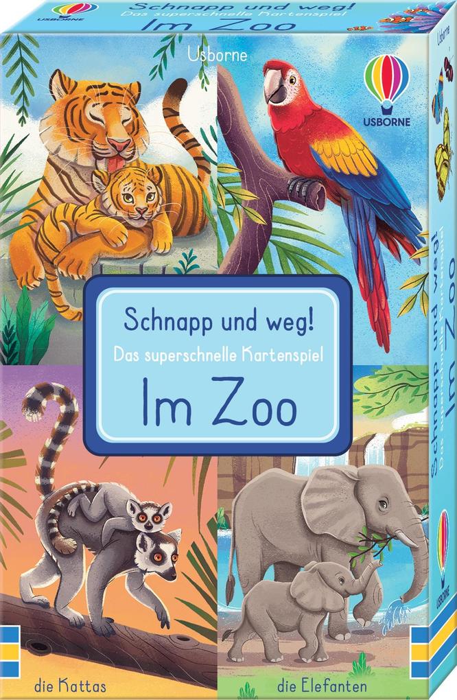 Schnapp und weg! Das superschnelle Kartenspiel: Im Zoo - Usborne Verlag