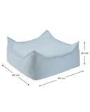 Azure Outdoor Square Ottoman - Wigiwama