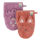 Waschhandschuh 2-pack | Mrs. Cat - Mrs. Peacock - Trixie Baby