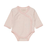 Body LS Wrap Y/D stripe sepia rose - Fixoni