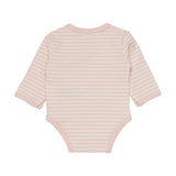 Body LS Wrap Y/D stripe sepia rose - Fixoni