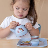 Tee-Set aus Blech im Koffer 7-teilig Regenbogen - Little Dutch