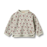 Baby Sweatshirt LS Emery slightly green flowers - Wheat
