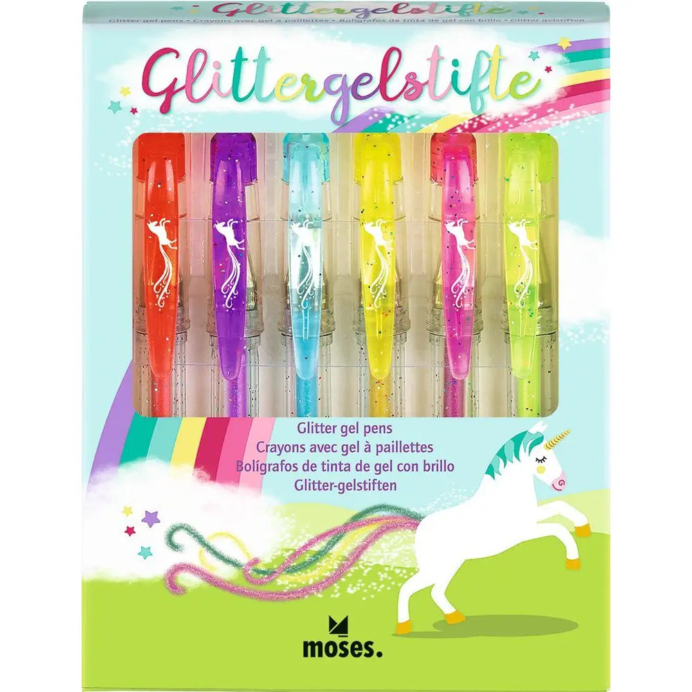 Einhorn-Glittergelstifte - Moses Verlag