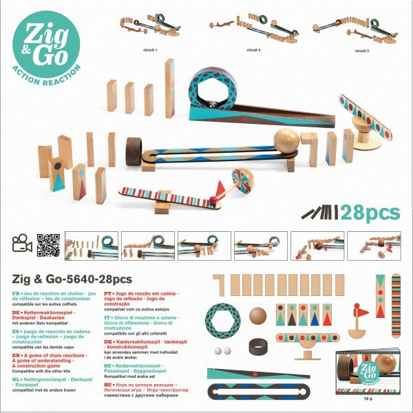 Zig & Go Türkis - 28 Teile - Djeco