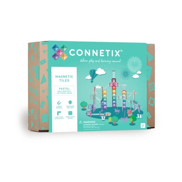 Magnetbausteine Kugelbahn Pastel Ball Run Pack - 106 Teile - Connetix