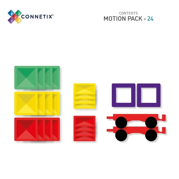 Magnetbausteine Rainbow Motion Pack - 24 Teile - Connetix