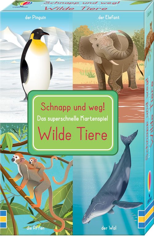 Schnapp und weg! Das superschnelle Kartenspiel: wilde Tiere - Usborne Verlag